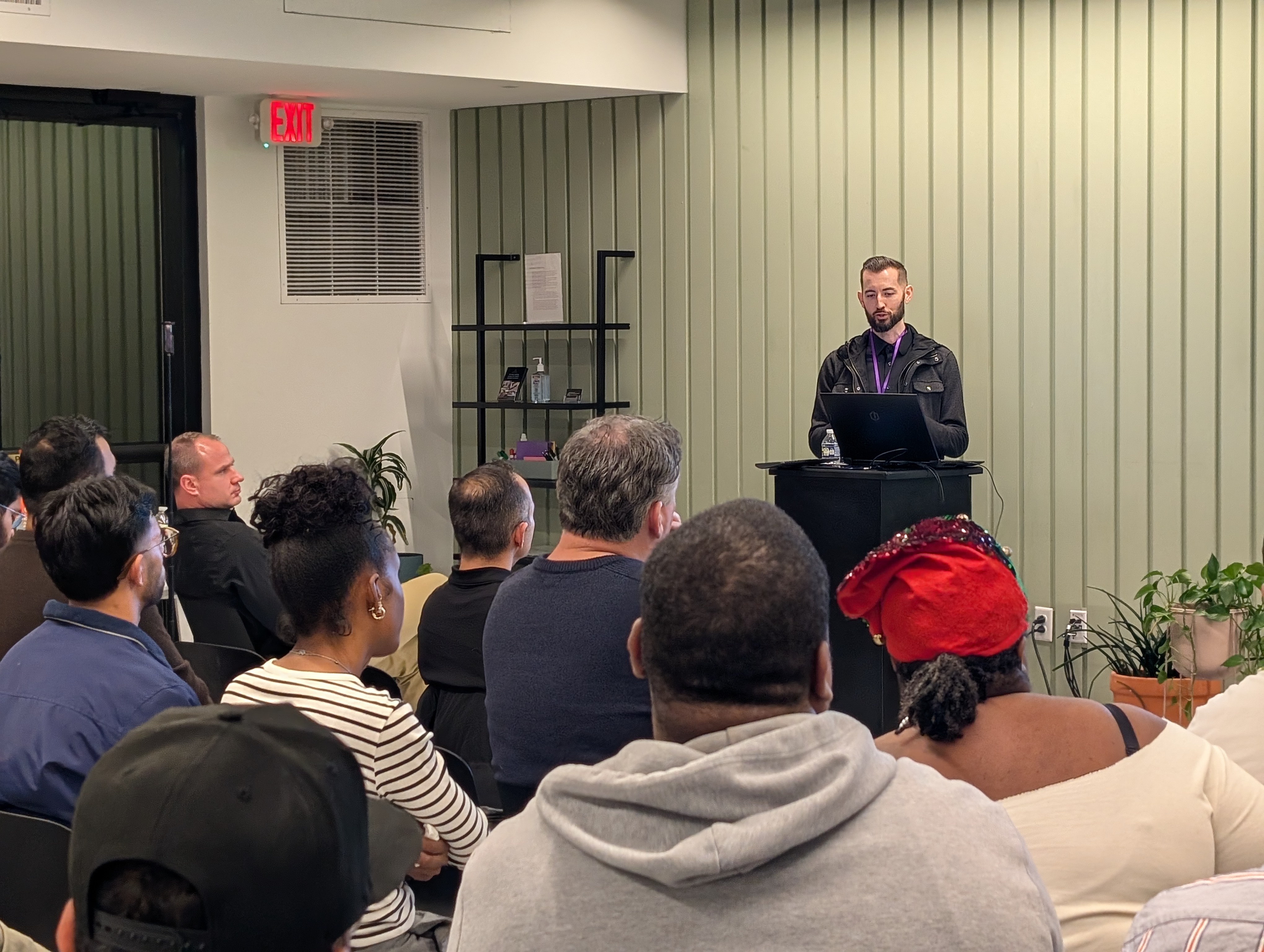 Andrew Stafford delivering a keynote